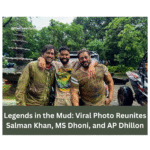Legends in the Mud: Viral Photo Reunites Salman Khan, MS Dhoni, and AP Dhillon